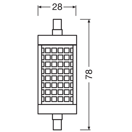 Żarówka LED Kapsułka R7s 12W = 100W 1521lm 2700K Ciepła 360° Ściemnialna LINE Osram