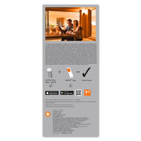 Kinkiet LED INTELIGENTNY 9W RGB+W Srebrny SMART+ WiFi CURVE LEDVANCE