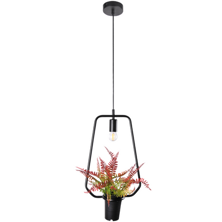 Lampa sufitowa wisząca dekoracyjna IL MIO SOREN Czarna E27 z kwiatkiem GOLDLUX (Polux)