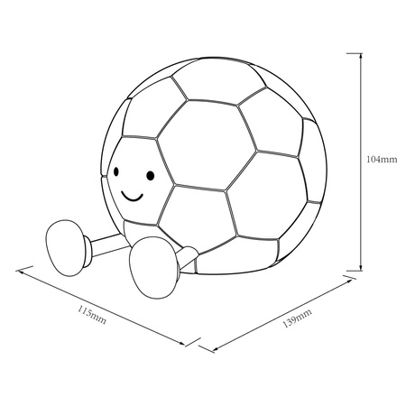 Lampka Dekoracyjna LED 2W 3000K Ciepła Biała Czarna Ściemnialna Football Sanico Goldlux