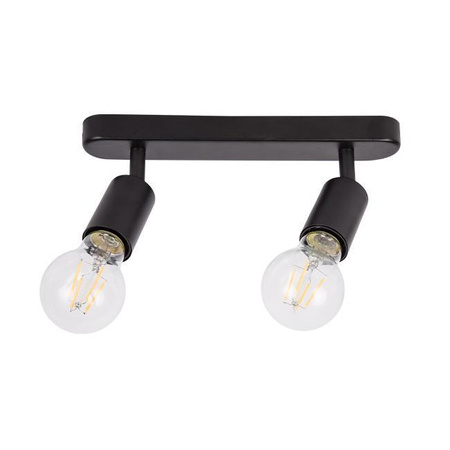 Lampa Sufitowa Spot Tuba Reflektor Oprawa Halogenowa 2x E27 Ruchomy Czarny Eos Masterled