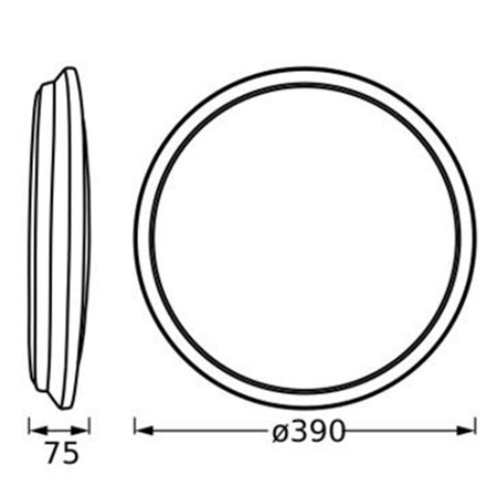 Plafon LED Lampa Sufitowa Natynkowa 24W 1600lm 3000K Ciepła Srebrny 39cm Orbis Ledvance