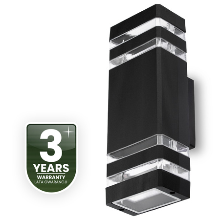 Lampa Ogrodowa Kinkiet Elewacyjny góra dół GU10 Czarny PROTEA LUMILED