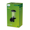 Kinkiet Ogrodowy Lampa Elewacyjna Zewnętrzna E27 Czarna Listra Philips
