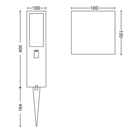 Lampa Ogrodowa Zewnętrzna LED SŁUPEK 40cm 15.8W 1180lm IP44 White and Color Ambiance RGB + TW Czarna Inteligentna SMART Zigbee Bluetooth Impress LowVolt Philips HUE