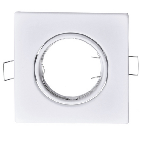 Zestaw 3x Oprawa halogenowa ruchoma GOLDLUX (Polux) kwadratowa biała + żarówka LED GU10 3,5W