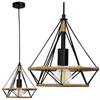 Lampa wisząca sufitowa BROXTON Rope IL MIO czarna w stylu loft stal + sznur 1x E27 GOLDLUX (Polux)