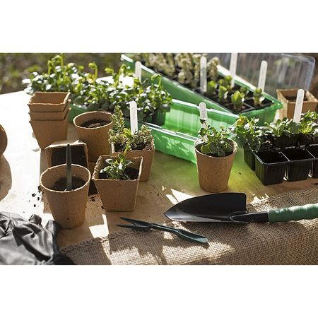 Zestaw 10x Paletka Torfowa 3x4 15,5 x 11,5 cm do Rozsady Wysiewu Pikowania Na Sadzonki Biodegradowalne Kwadrat