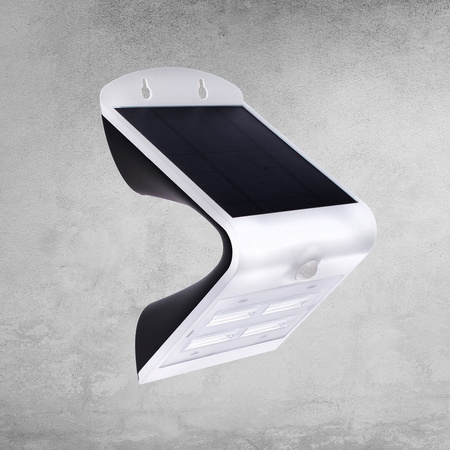 Lampa Ogrodowa Solarna Kinkiet Elewacyjny BUTTERFLY LED IP65 3,2W 4000K Czujnik Biała Eko-Light