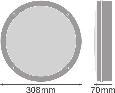 Lampa Zewnętrzna Sufitowa i Ścienna Kinkiet Elewacyjny LED 15W 1400lm 4000K IP65 Czarny z Czujnikiem Ruchu i Zmierzchu Surface Bulkhead Ledvance