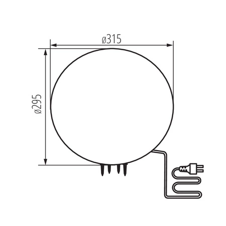 Lampa Ogrodowa Zewnętrzna Kula LED E27 IP65 Gruntowa Szara STONO Kanlux