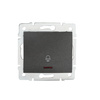 Łącznik Zwierny do Dzwonka Podświetlany 10A Kwadratowy Grafitowy LOGI Kanlux