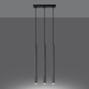 Lampa Sufitowa Wisząca Zwis 3x G9 Żyrandol Tubularna Szara Nowoczesna Pastelo Sollux
