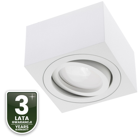 Oprawa Natynkowa HALOGENOWA Spot Tuba Ruchoma Kwadratowa Biała 50mm AMAT-S LUMILED