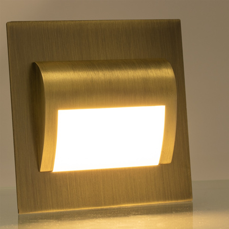 Oprawa Schodowa LED 1,2W Mosiądz Ciepła DECORUS 9 ProVero