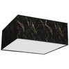 Plafon LED Lampa Sufitowa SENSO Czarna Złota Kwadrat 2xE27 Milagro