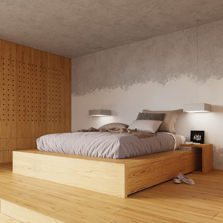 Lampa Sufitowa Plafon E27 Kwadratowa Szara Minimalistyczna Horus Sollux