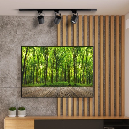 Zestaw Szynowy Szynoprzewód Szyna Listwa 1-Fazowa + 3x Reflektor GU10 Czarna MINOR Sanico Goldlux