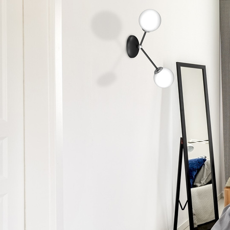 Lampa Ścienna Kinkiet JOY Czarna 2xE14 Milagro