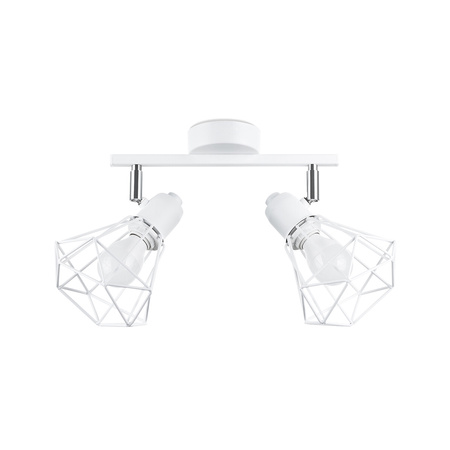 Lampa Sufitowa Listwa Oświetleniowa 2x E14 Żyrandol Geometryczna Biała Nowoczesna Artemis Sollux