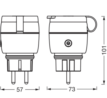 Inteligentna Wtyczka Zewnętrzna Gniazdko Ogrodowe EU Licznik Energii IP44 SMART+ ZigBee Plug Ledvance