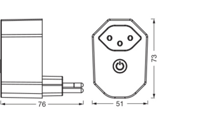 Inteligentne Gniazdko Sieciowe Wtyczka EU 230V 10A Licznik Energii SMART+ Matter Wifi Plug Ledvance
