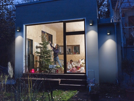 Kinkiet Ogrodowy Lampa Elewacyjna Zewnętrzna GU10 Czarny IP44 Endura Osram