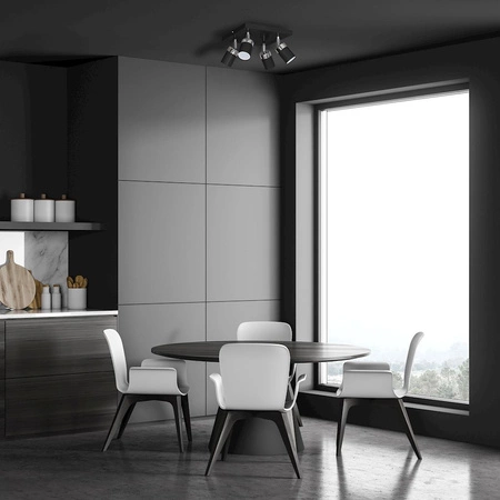 Lampa sufitowa JOKER czarny 4xGU10 MILAGRO Metal kwadrat styl nowoczesny