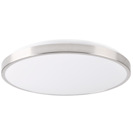 PLAFON LED lampa oprawa sufitowa biały/nikiel 40cm 24W 4000K KERN GOLDLUX (Polux)