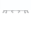 Lampa Sufitowa Oprawa Natynkowa 6x GU10 SPOT TUBA Reflektor Ruchoma Minimalistyczna Tubularna Szara Nowoczesna Ring Sollux