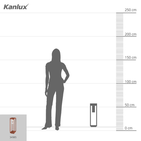 Lampa Ogrodowa Zewnętrzna VIMO E27 IP44 Słupek Brązowa Kanlux