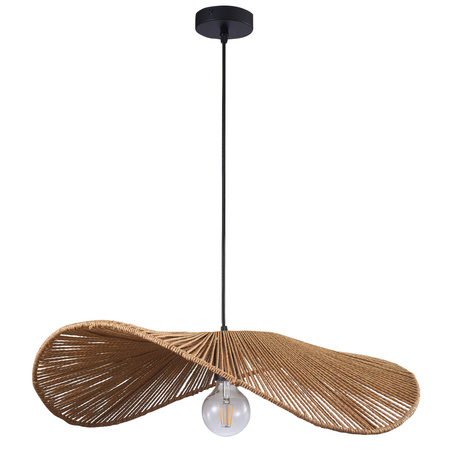 Lampa Sufitowa Wisząca Zwis E27 Beżowy BAMBOO NATURAL Sanico Goldlux