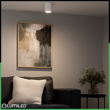 Oprawa Natynkowa HALOGENOWA Spot Tuba Ruchoma LUNDO GU10 LUMILED Okrągła Biała 80mm