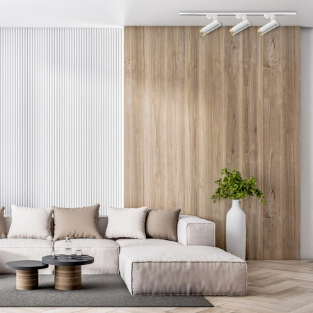 Zestaw Szynowy Szynoprzewód Szyna Listwa 1-Fazowa + 3x Reflektor GU10 Biała FADO Sanico Goldlux