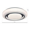 Plafon natynkowy MEGAN 48W LED Nowoczesna Regulacja Barwy Milagro Tworzywo Sztuczne + Metal PILOT