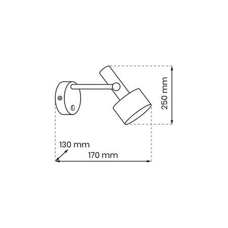 Lampa Ścienna Kinkiet LINTERNA 1xGX53 Milagro