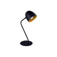 Lampa Stołowa Biurkowa Nocna SOHO BLACK Czarno-Złota Loftowa E27 5036 TK Lighting