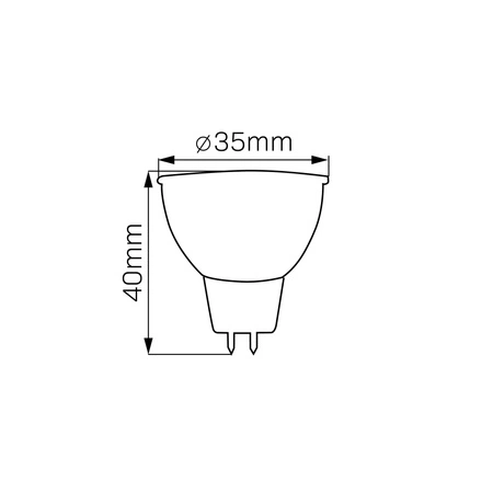 Żarówka LED MR11 2.2W 185lm 3000K Ciepła 38° 12V Sanico Goldlux