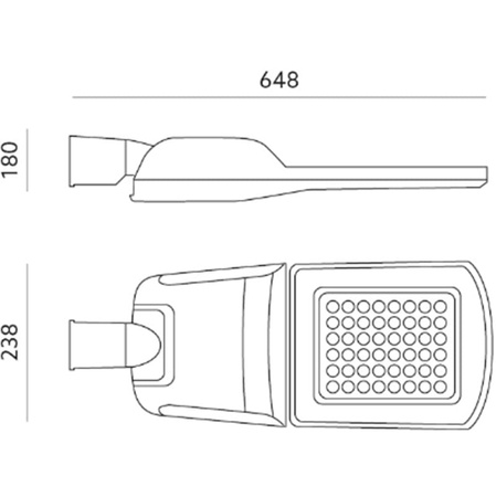 Lampa Parkowa Uliczna LED Oprawa Drogowa New Street 70W 11900lm 4000K KOBI