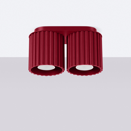 Oprawa Natynkowa 2x GU10 Aluminiowa Burgund Aura Deep Space SL.1820 Sollux