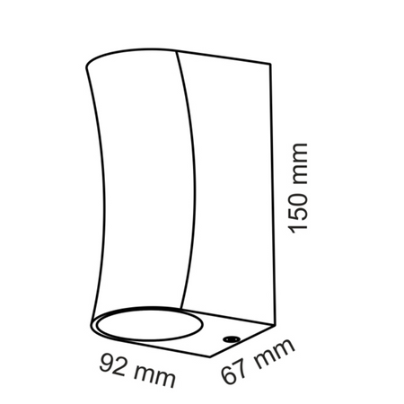 Kinkiet ogrodowy LED 2x GU10 BOSTON PODWÓJNY CZARNY GOLDLUX (Polux)