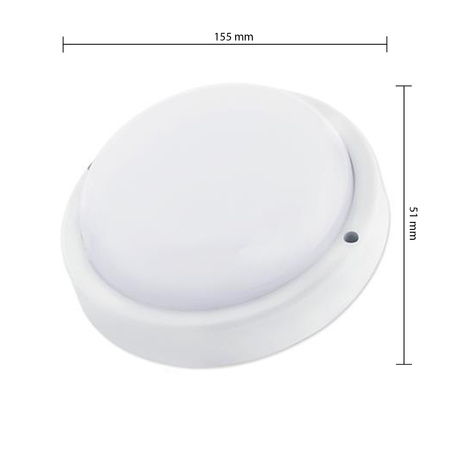 Plafon Lampa LED Sufitowa 12W 1050lm 4000K Neutralna 120° Biały IP54 Maks Masterled