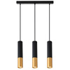 Lampa Wisząca Sufitowa KEON 3xGU10 Regulowana Czarno-Złota MASTERLED