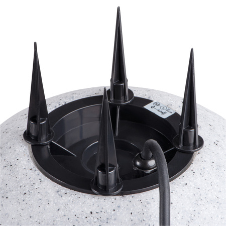 Lampa Ogrodowa Zewnętrzna Wbijana STONO KAMIENNA KULA E27 IP65 30cm Szara KANLUX