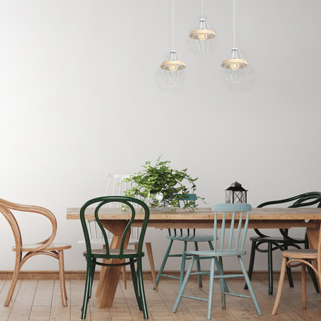 Lampa Wisząca Sufitowa CLIFF Biała 3xE27 Milagro