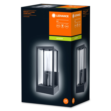 Lampa Ogrodowa Zewnętrzna Kinkiet Elewacyjny LED IP44 Szary Endura Ledvance