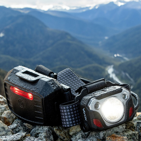 Latarka Czołowa LED Akumulatorowa 1200 lm SST40 + Sensor Ruchu IP44 6 Trybów Pracy VA0103 Vayox