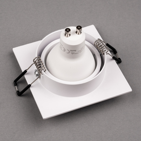 Oprawa Halogenowa Podtynkowa Lampa Sufitowa Kwadrat Ruchoma GU10 MR16 Biała TRIAM LUMILED