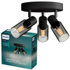 Lampa Sufitowa Reflektor 3x E14 Czarna Palms Philips