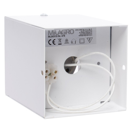 Lampa Oprawa Sufitowa BLOCCO Biała 1x7W GU10 LED Milagro